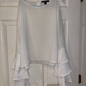 Sheer White Long-sleeved Crop Top